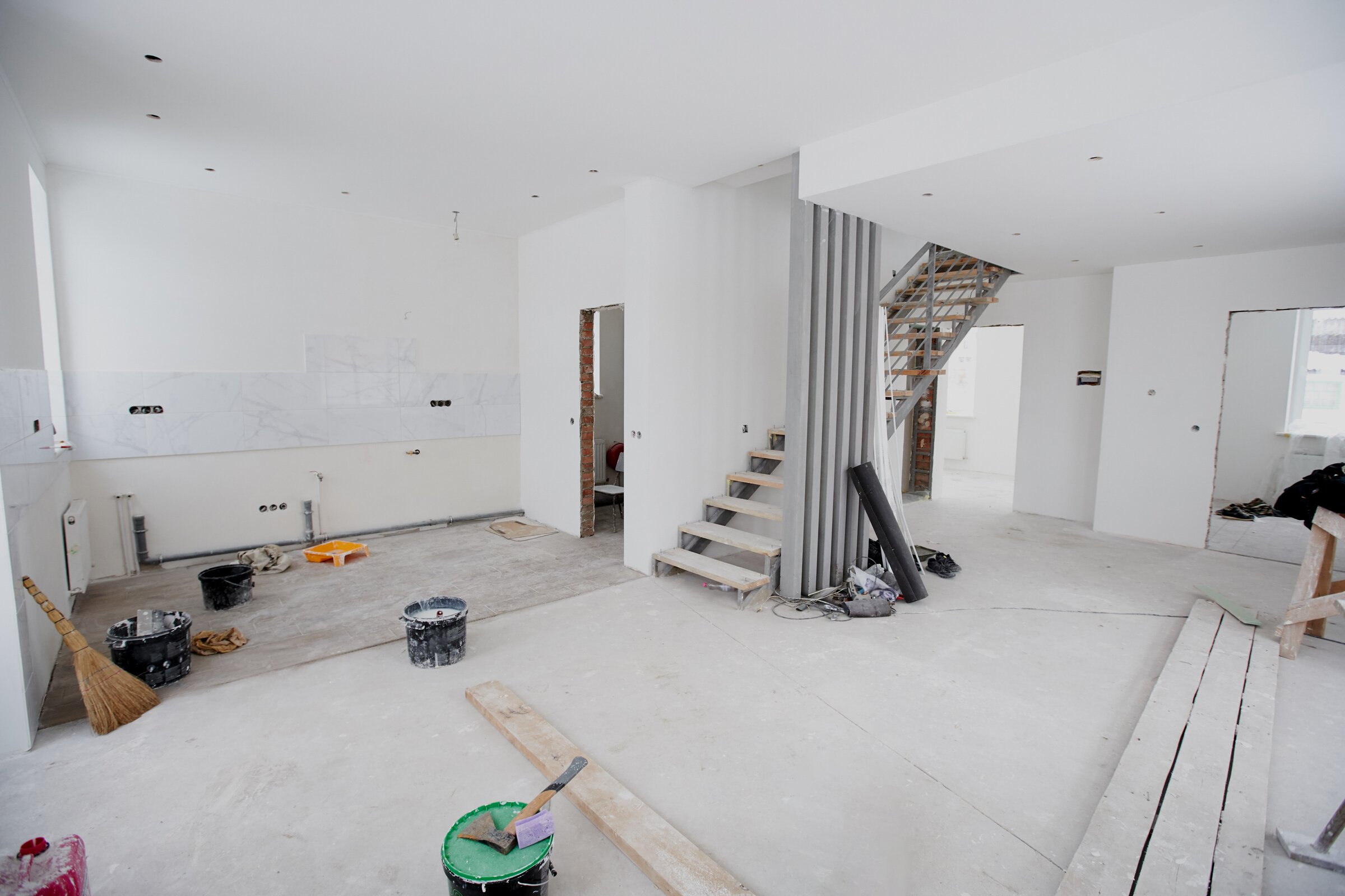 House Interior Renovation or Construction Unfinished